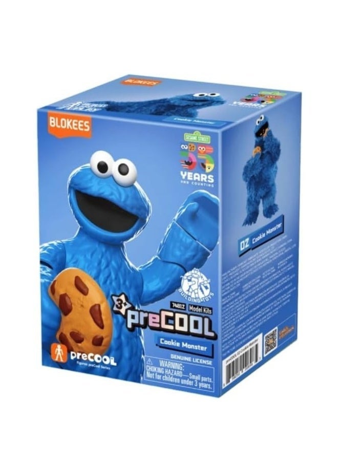 BLOKEES PreCool Cookie Monster Model Kit | Buildable Sesame Street Action Figure with Cookie Accessory | Collectible Construction Toy for Kids Ages 3+ | Educational STEM Playset - Image 4